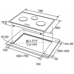 FUJIOH 富士皇 FH-GS6330 SVGL TG 3頭嵌入式煤氣爐 | 6.0kW超強火力、鋼化玻璃面、熄火安全裝置